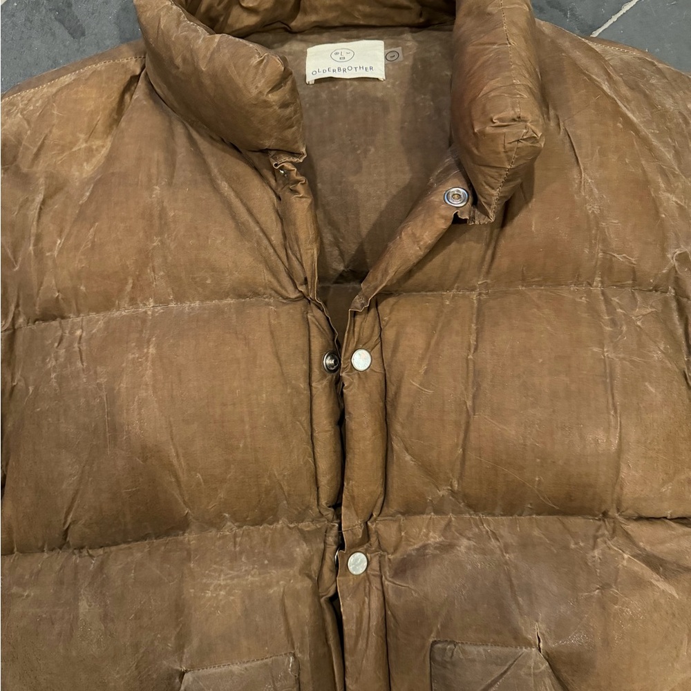 Olderbrother waxed Puffer Jacket - Picture 3 of 5